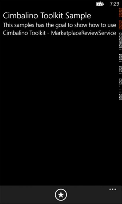 Cimbalino Toolkit Sample in Windows Phone